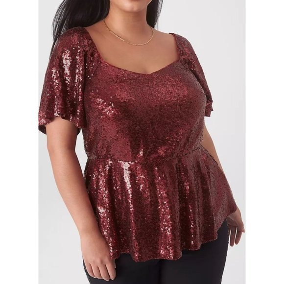 Lane Bryant Classic Short Flutter Sleeve Sweetheart Womens Plus Size 38/40 - Picture 1 of 7